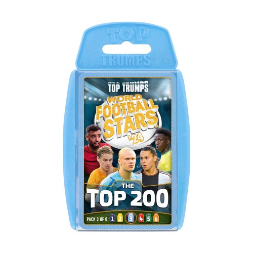 Winning Moves: Top Trumps - World Football Stars 2024 The Top 200 Pack 3 - Card Game (WM04802-EN1)