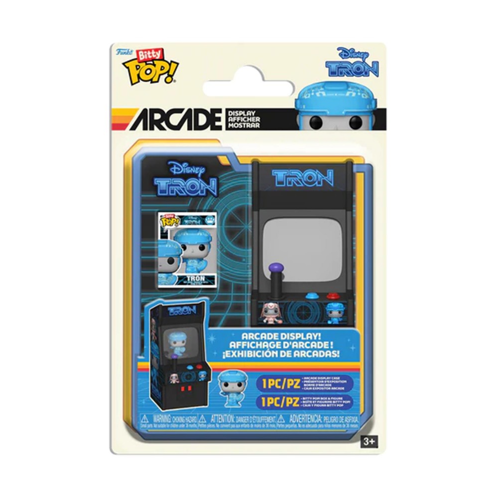 Funko Bitty Pop! Arcade Disney: Tron - Tron Display Case &amp; Vinyl Figure