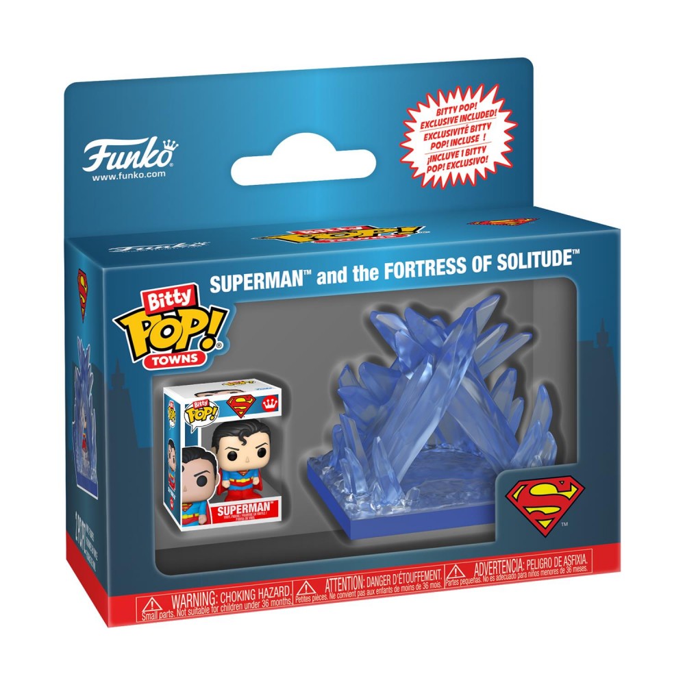 Funko Bitty Pop! Towns: Superman - Superman and The Fortress of Solitude Vinyl Figures