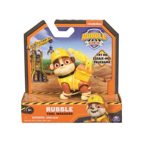 Spin Master Paw Patrol: Rubble  Crew - Rubble Tool Waggers Action Pup (20148305)