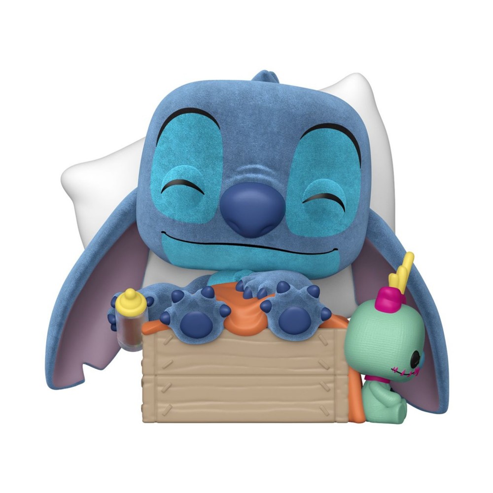 Funko Pop! Disney Plus: Lilo &amp; Stitch - Sleeping Stitch in Box (Flocked) (Special Edition) #1607 Vinyl Figure