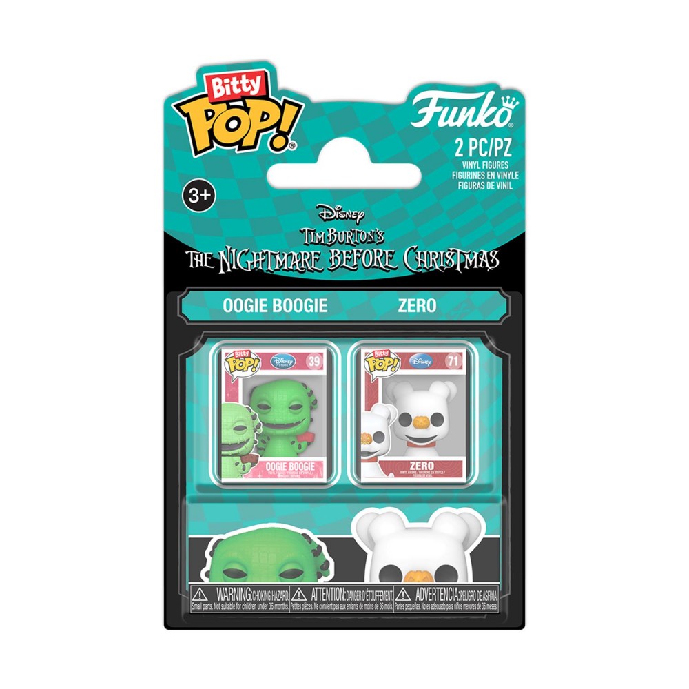 Funko Bitty Pop! 2-pack: The Nightmare Before Christmas - Oogie &amp; Zero Vinyl Figures
