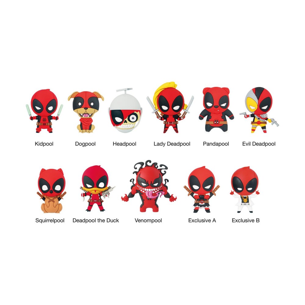 Monogram Marvel: Deadpool (Blind Bag/Random) 3D Foam Bag Clips Figures