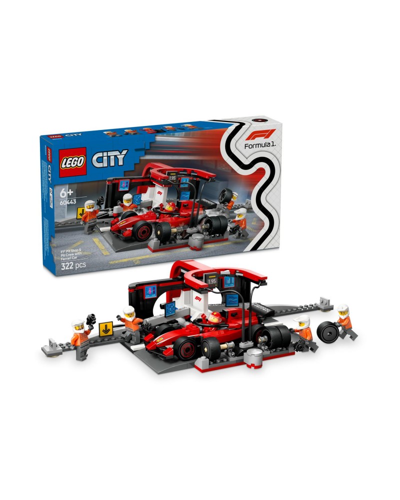 LEGO® City: F1® Pit Stop &amp; Pit Crew with Ferrari Car (60443)