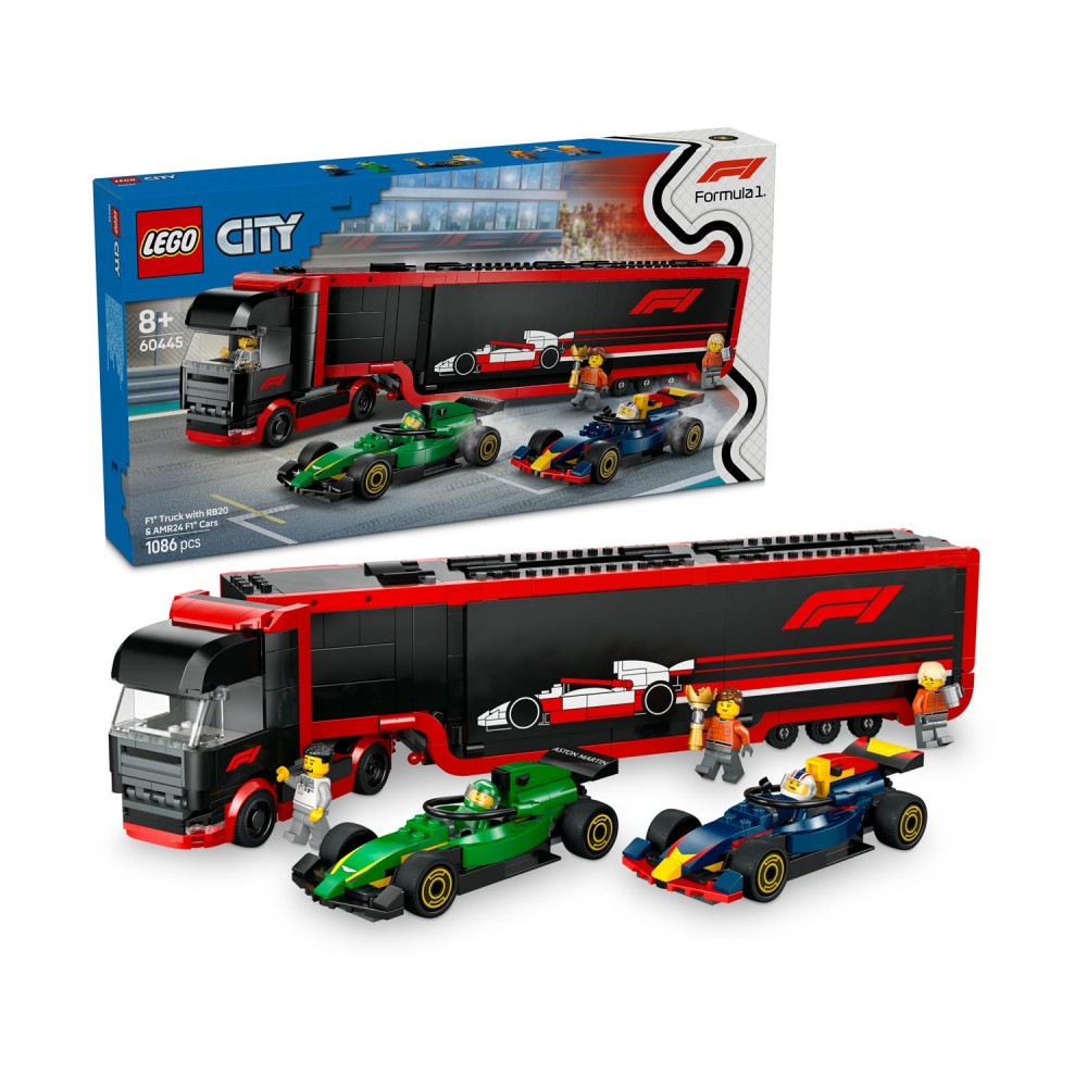 LEGO® City: F1® Truck with RB20 &amp; AMR24 F1® Cars (60445)