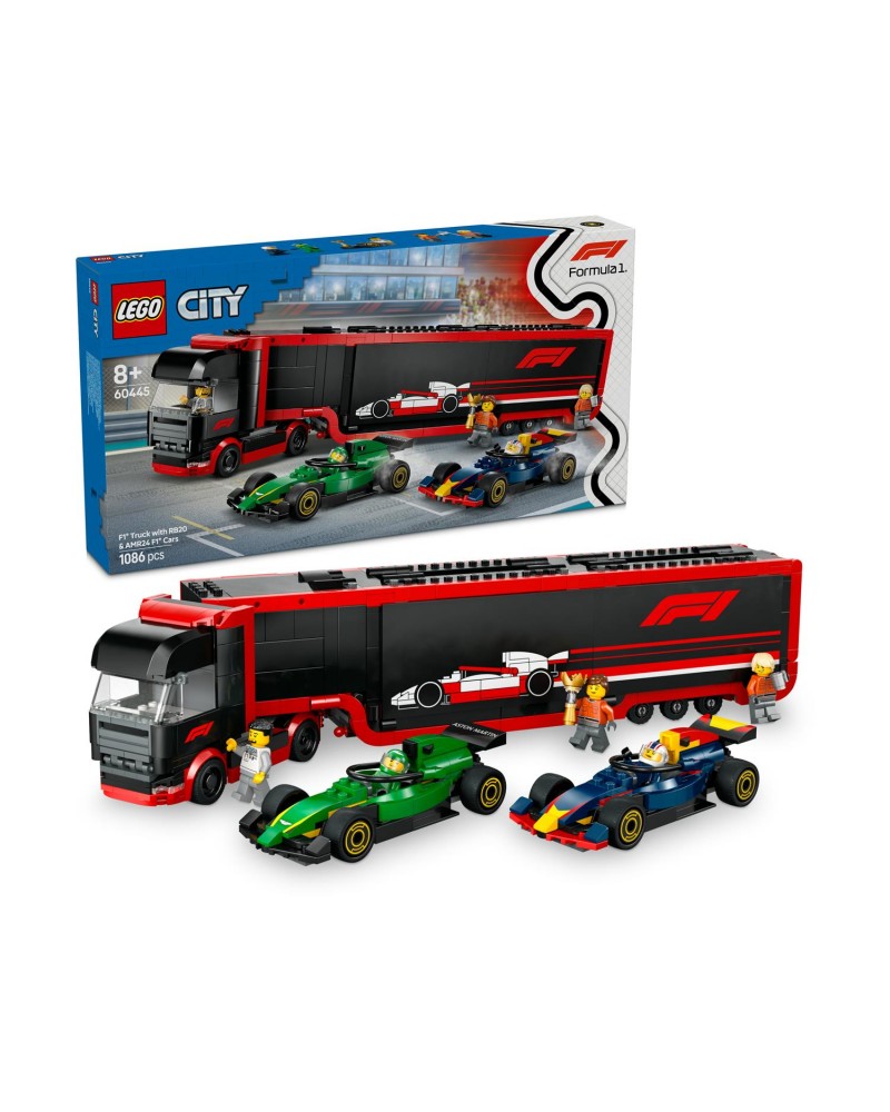 LEGO® City: F1® Truck with RB20 &amp; AMR24 F1® Cars (60445)