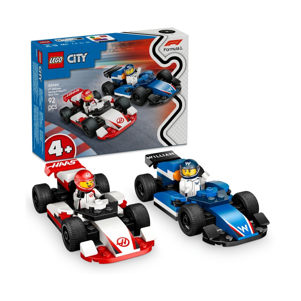 LEGO® City: F1® Williams Racing &amp; Haas F1® Race Cars (60464)