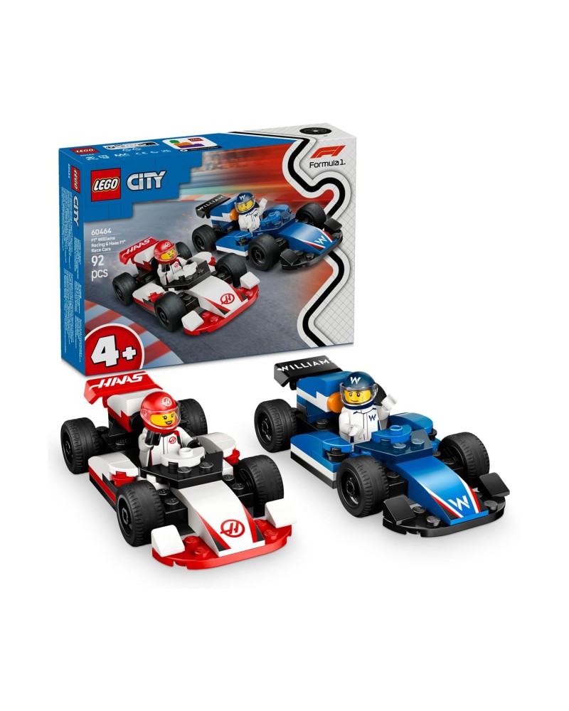 LEGO® City: F1® Williams Racing &amp; Haas F1® Race Cars (60464)