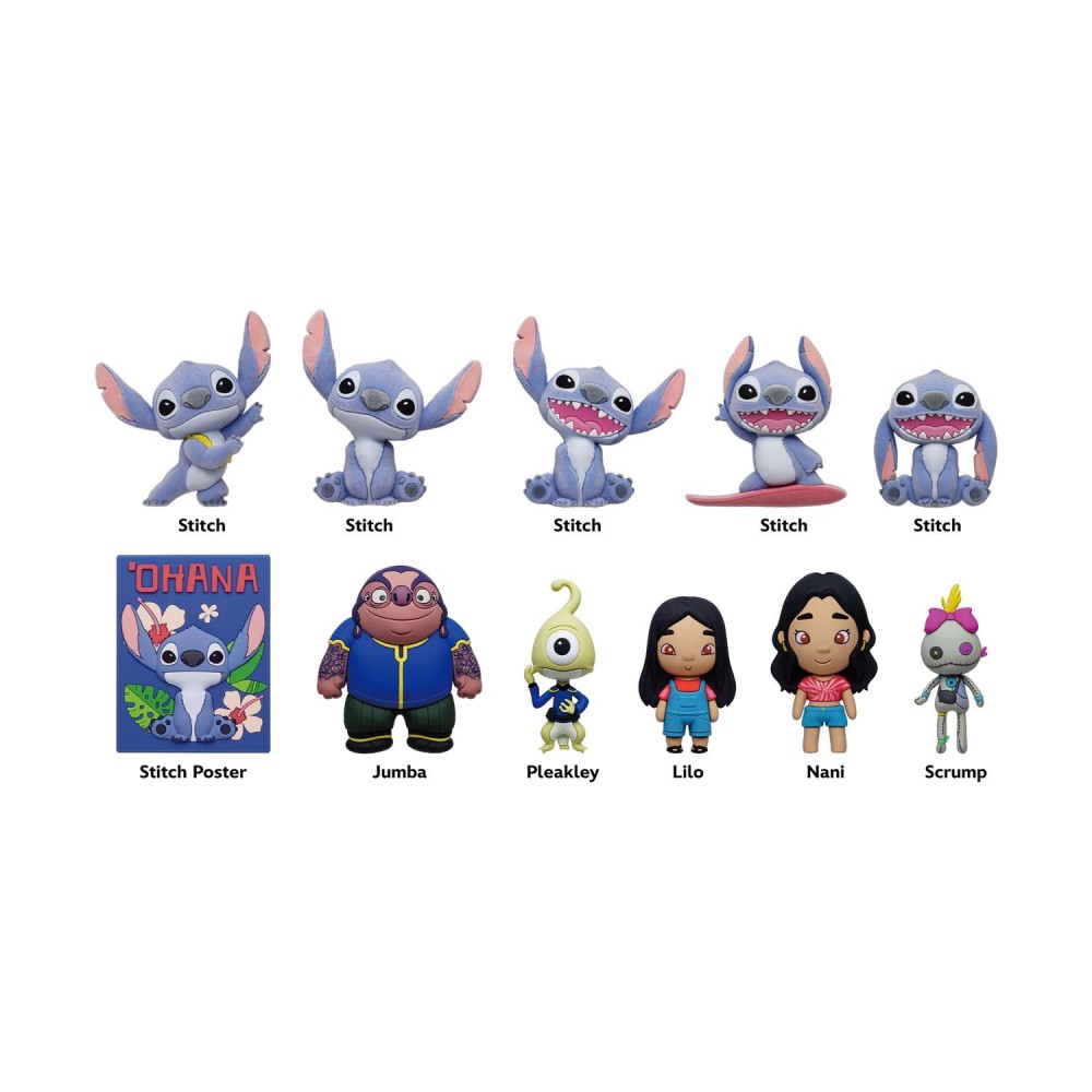 Monogram Disney:Lilo &amp; Stitch Movie 3D Foam Bag Clips Figures