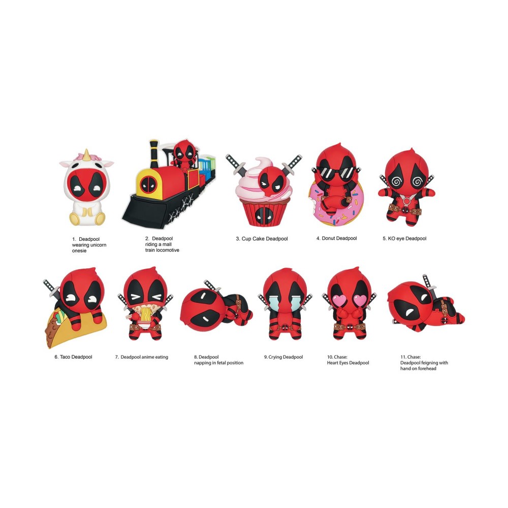 Monogram Marvel: Deadpool 3D Foam Bag Clips Figures