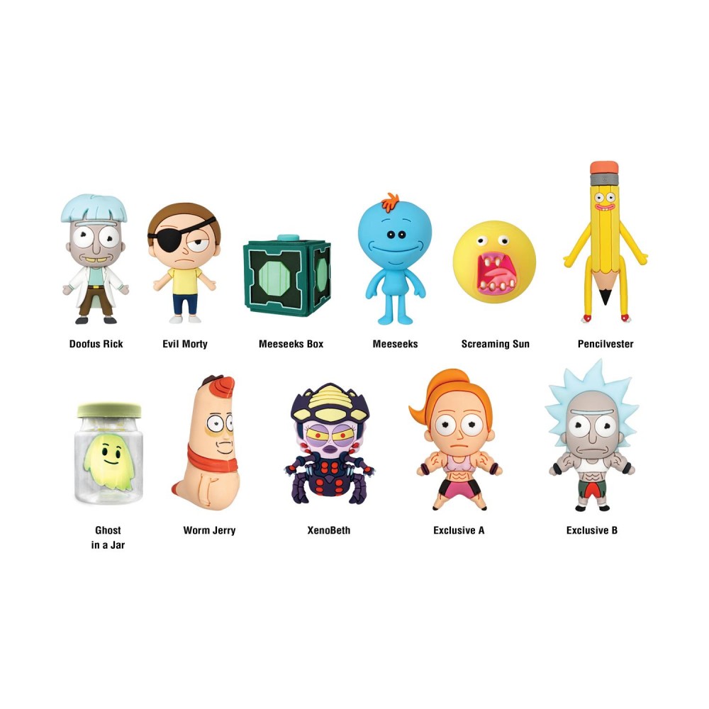 Monogram: Rick and Morty 3D Foam Bag Clips Figures