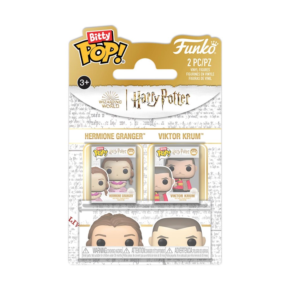 Funko Bitty Pop! 2-Pack: Harry Potter - Hermione Granger &amp; Viktor Krum Vinyl Figures