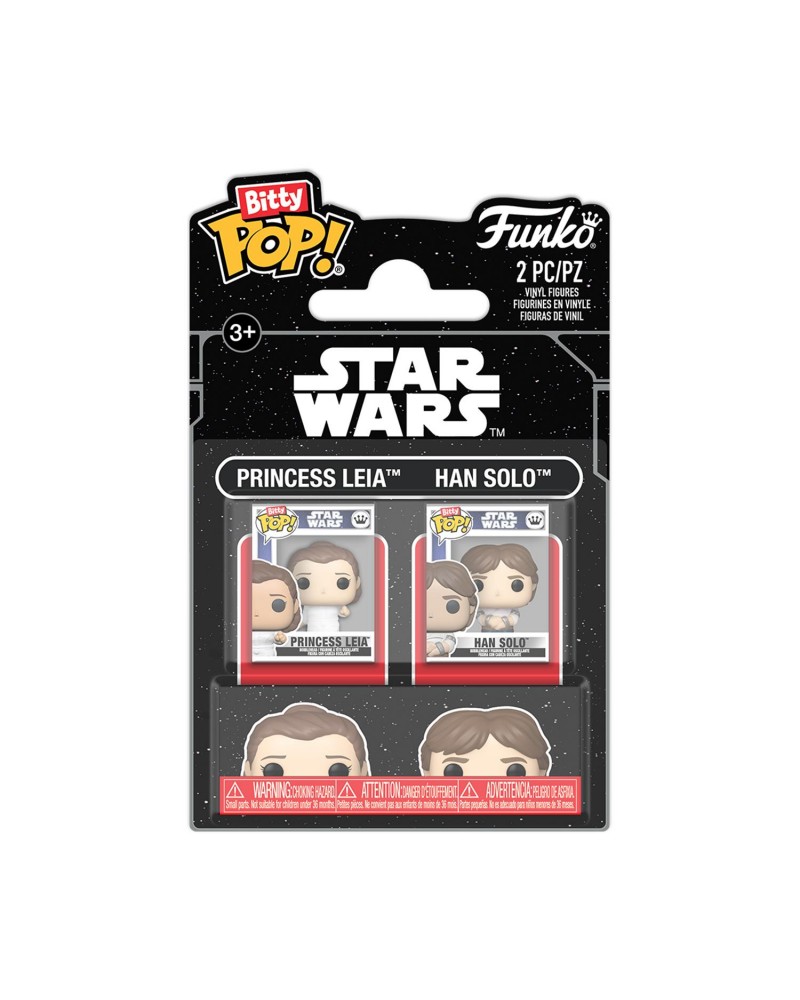Funko Bitty Pop! 2-Pack Disney: Star War - Princess Leia &amp; Han Solo Vinyl Figures