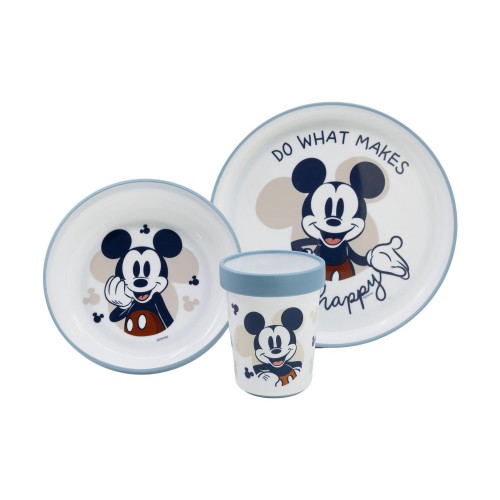 Stor: Mickey Mouse Full Of Smile - Baby Non Slip 3 Pcs Bicolor Premium Set In Gift Box (10495)