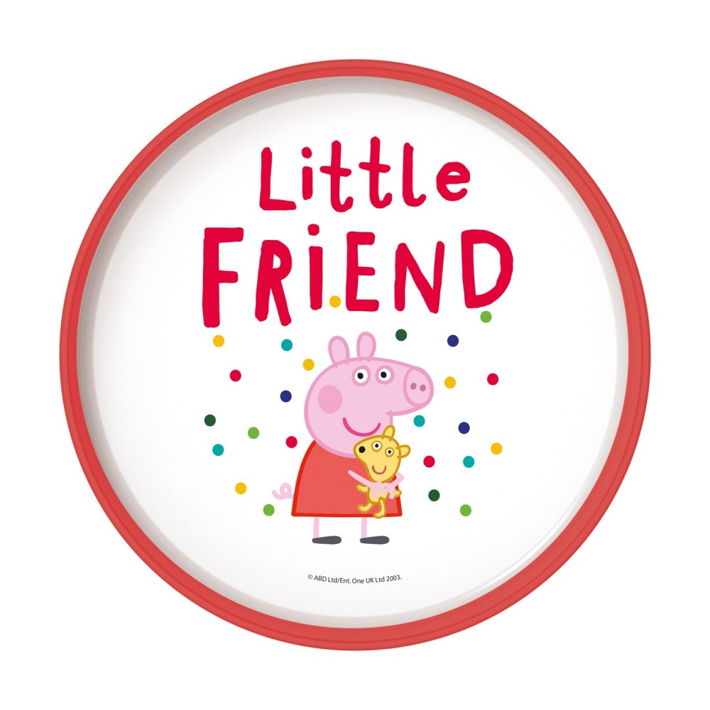 Stor: Peppa Pig - Little One Non Slip Bicolor Premium Plate (13493)