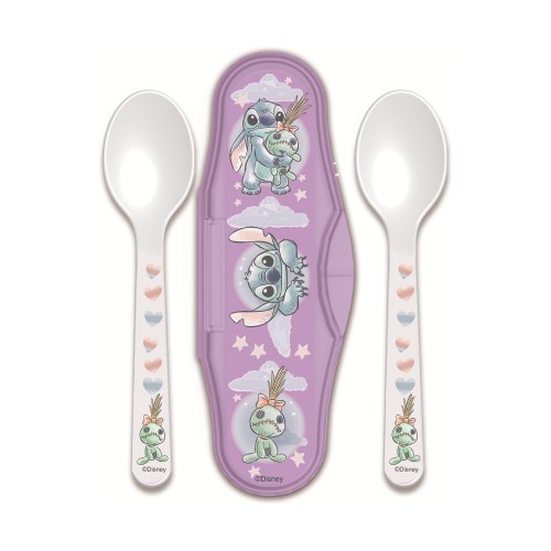 Stor: Stitch Cuddle Me - Toddler 2 Pcs PP Traveling Spoons (10966)