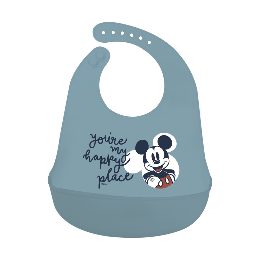 Stor: Mickey Mouse Full Of Smiles - Toddler Silicone Bib  (10429)