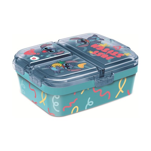 Stor: Stitch Palms - XL Multi Compartment Rectangular Sandwich Box  (75099)