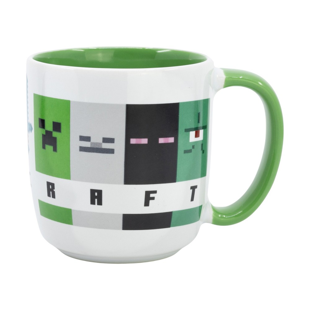 Stor:  Minecraft Squared Pattern - Young Adult Ceramic Elite Mug In Gift Box (385ml) (75618)