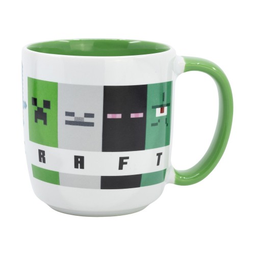 Stor:  Minecraft Squared Pattern - Young Adult Ceramic Elite Mug In Gift Box (385ml) (75618)