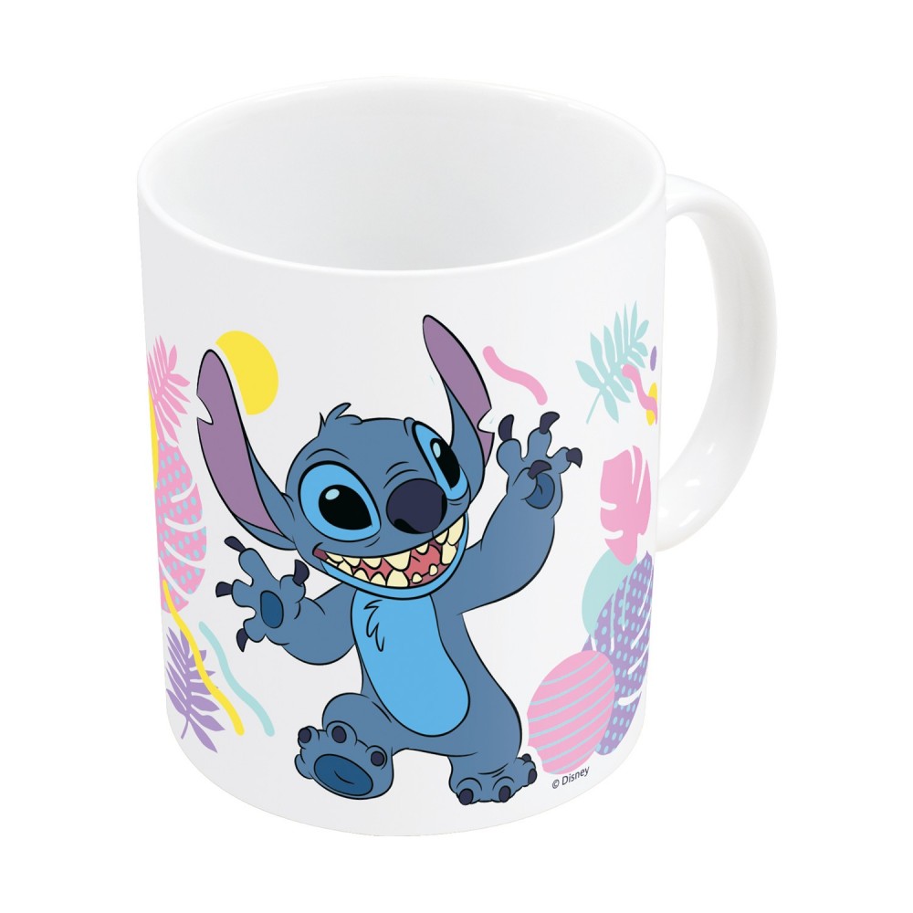 Stor: Stitch Hawaian Flower - Ceramic Mug In Gift Box (325ml) (88140)