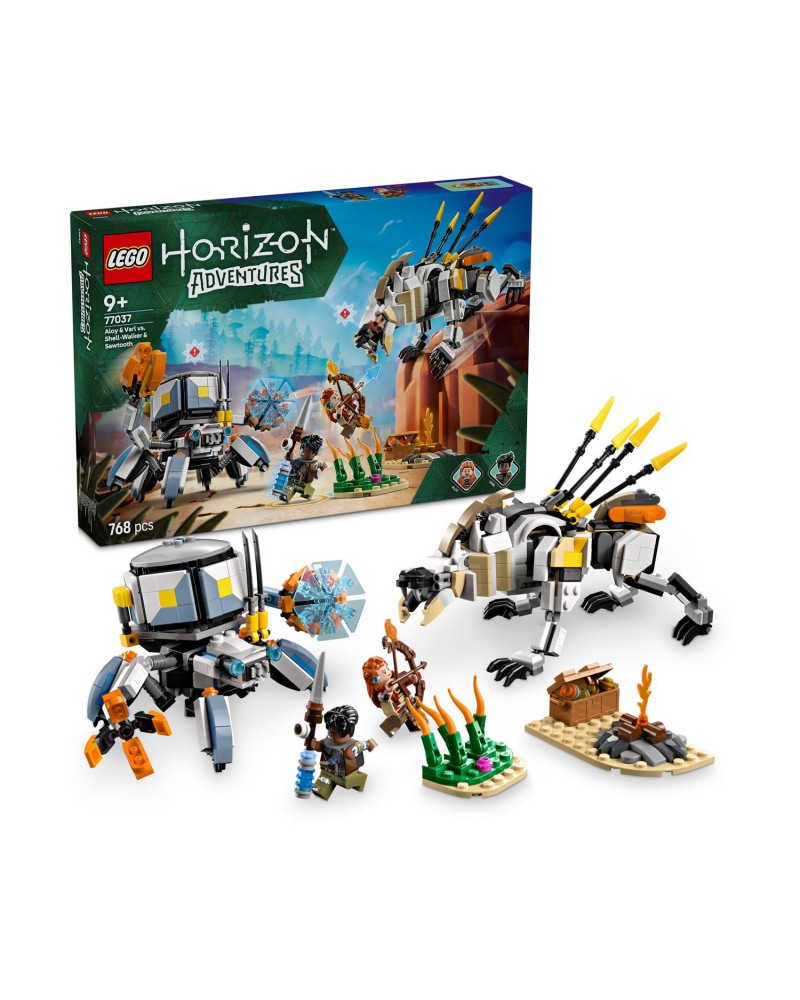 LEGO® Horizon: Adventures - Aloy &amp; Varl Vs. Shell-Walker &amp; Sawtooth (77037)