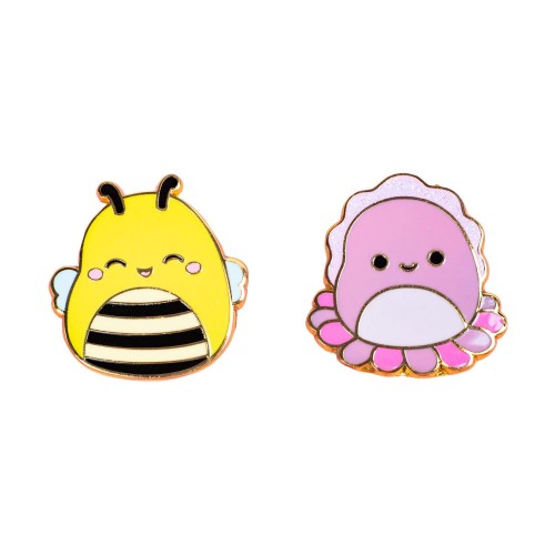 Fizz Squishmallows - Sunny &amp; Auggie Pin Badges x 2 CDU (350162)
