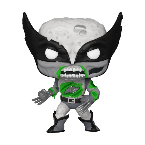 Funko Pop! Marvel: Zombies - Wolverine (B&amp;W) (Glows in The Dark) (Special Edition) #662 Vinyl Figure