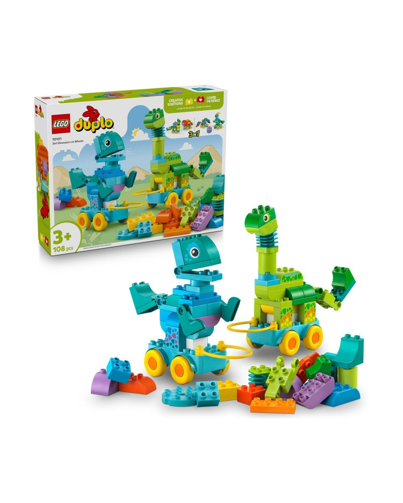 LEGO® DUPLO® Town: 3in1 Dinosaurs on Wheels (10451)