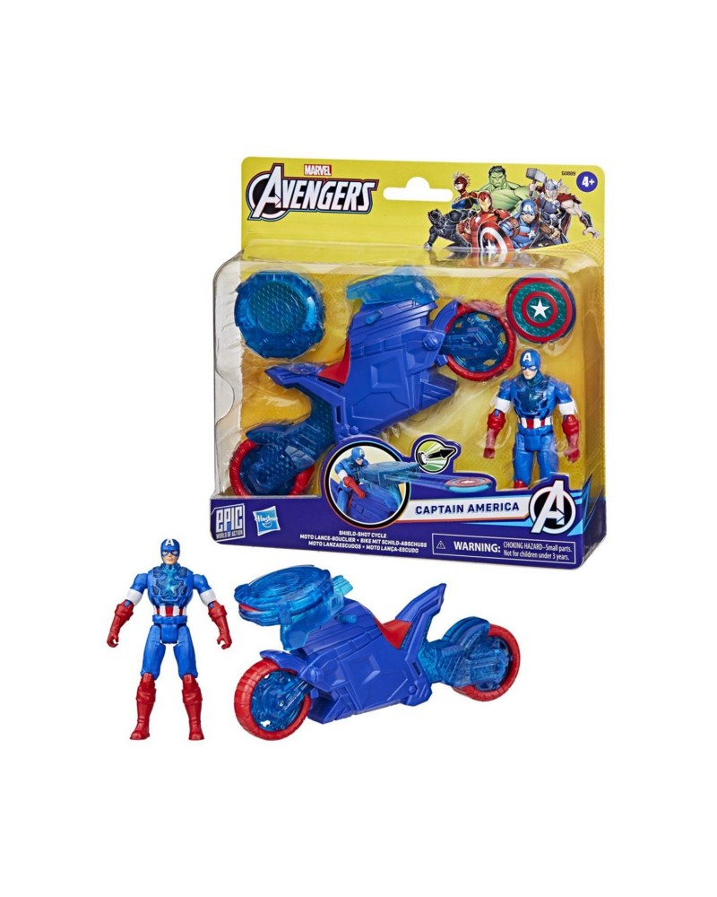 Hasbro Avengers: 4" Captain America Shield Shot Cycle (G0889)