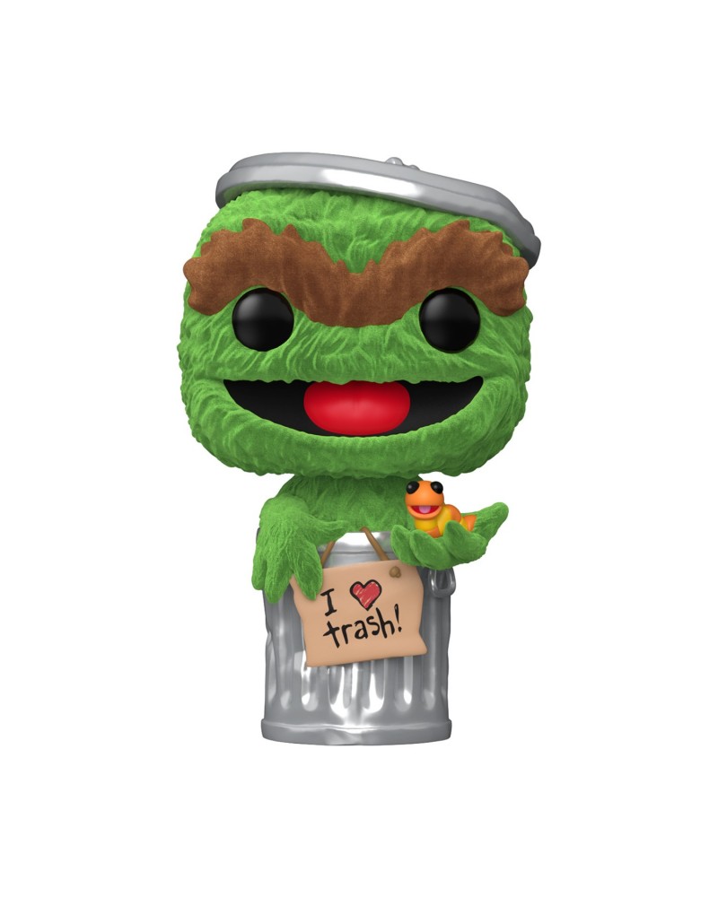Funko Pop! Television: 123 Sesame Street - Oscar the Grouch (Flocked) (Special Edition) #1793 Vinyl Figure
