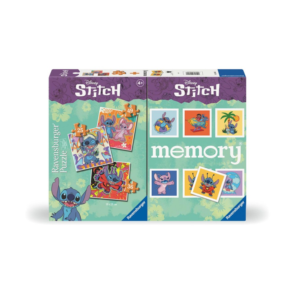 Ravensburger Memory® + 3 Puzzle: Disney - Stitch (24695)