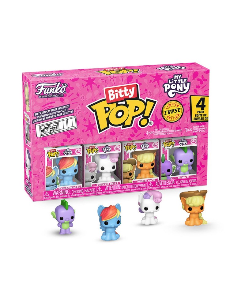 Funko Bitty Pop! 4-Pack: My Little Pony - Rainbow Dash, Sweetie Belle, Applejack, Spike Vinyl Figures
