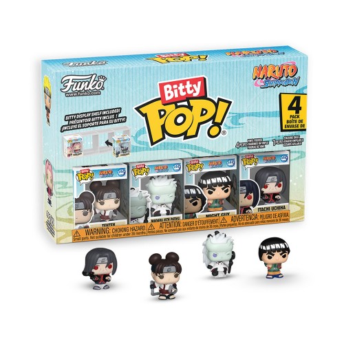 Funko Bitty Pop! 4-Pack: Naruto Shippuden - Tenten, Madara, Might Guy, Itachi Uchiha Vinyl Figures