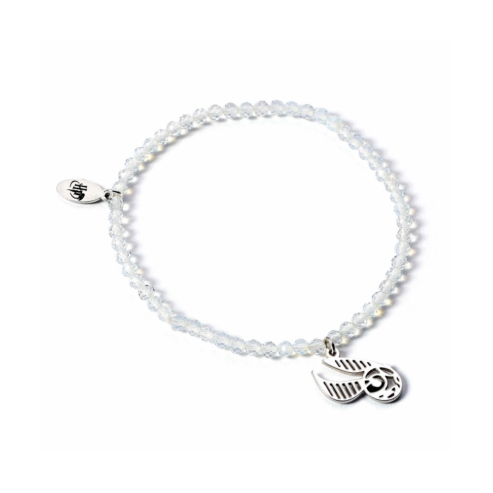 Carat Shop Harry Potter - Semi Precious Stone Bracelet with Sterling Silver Golden Snitch Charm (HPCR0584)