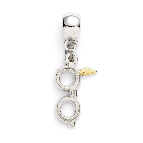 Carat Shop Harry Potter - Lightning Bolt with Glasses Slider Charm Silver (HP0176)
