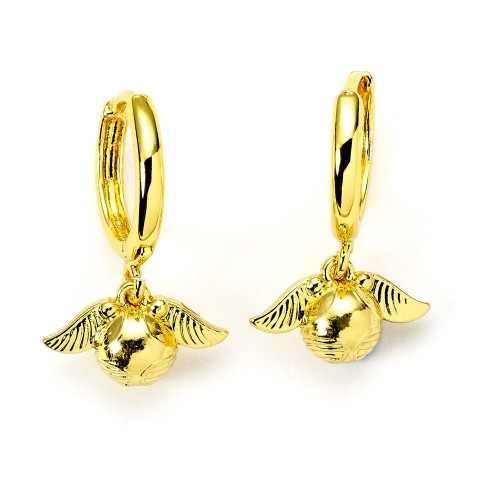 Carat Shop Harry Potter - Golden Snitch Gold Tone Huggy Earrings (WE3D0004)