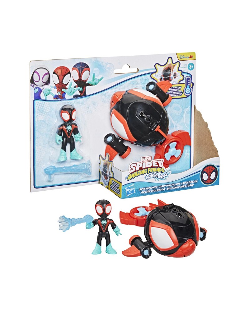 Hasbro Spidey And His Amazing Friends: Figures &amp; Vehicles - Waterwebs Spin Dolphin (G1465)