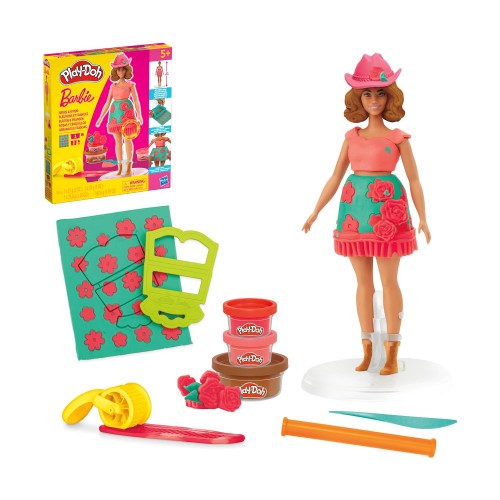 Hasbro Play-Doh: Fashion - Barbie Designer Dolls Florals And Fringe (G1360)