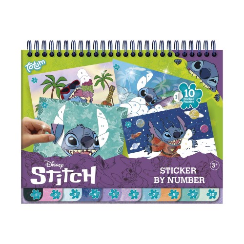 Totum: Disney Stitch - Sticker By Number Pad (TT700123)