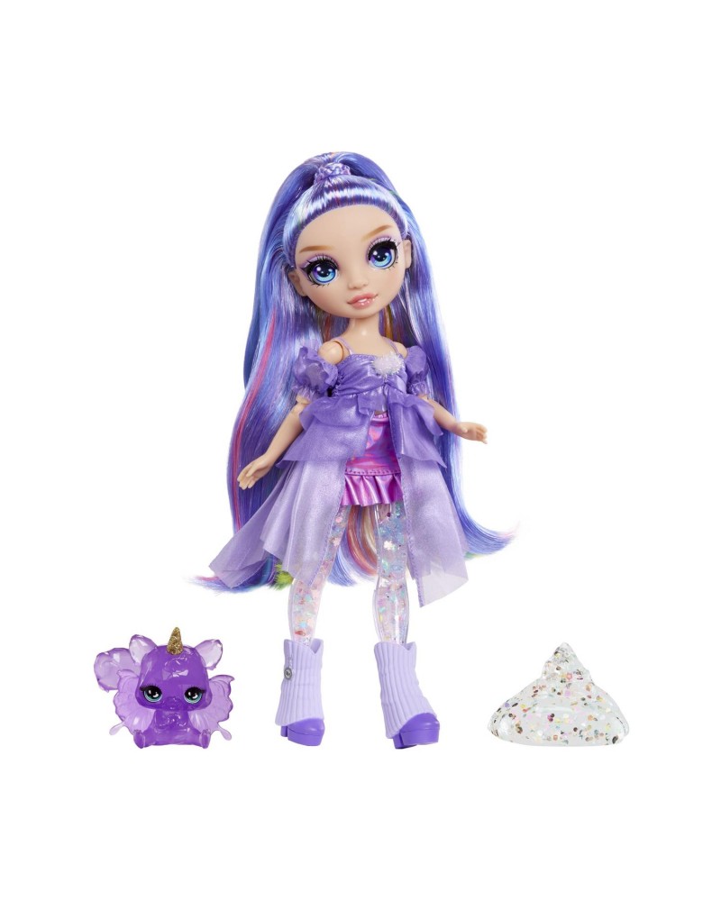 MGA Rainbow High: Shimmers Κούκλα Μόδας &amp; Slime - Violet (122425)
