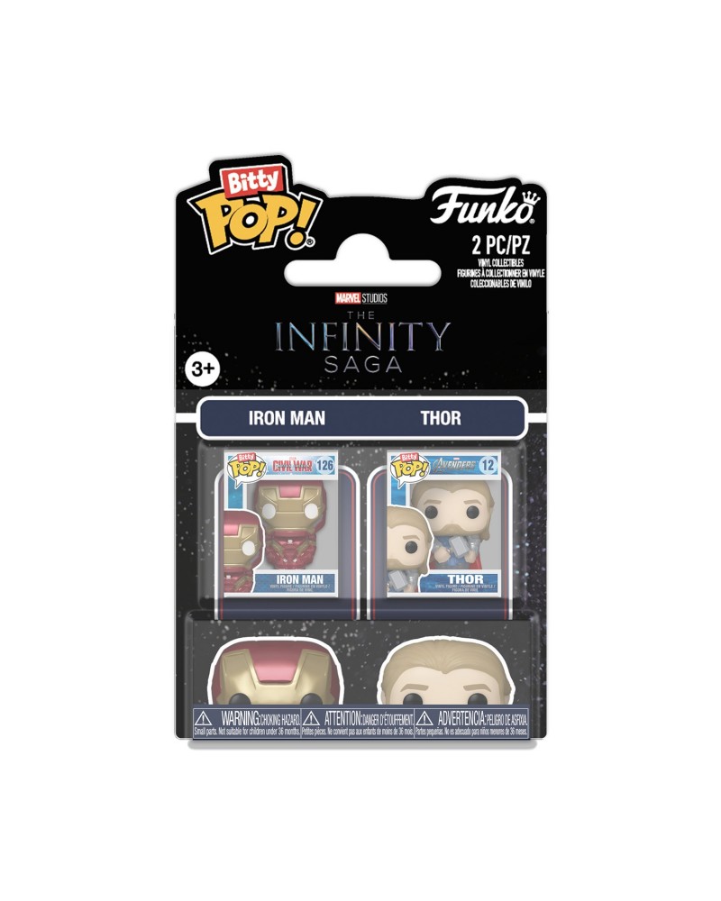 Funko Bitty Pop! 2-Pack Marvel: The Infinity Saga -  Iron Man  &amp; Thor Vinyl Figures