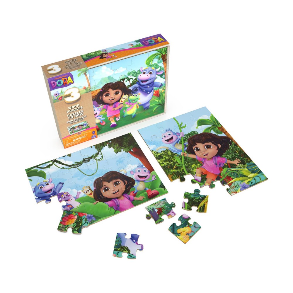 Spin Master Board Games:: Dora 3 Παιχνίδια Παζλ Με Τη Ντόρα (6071059)