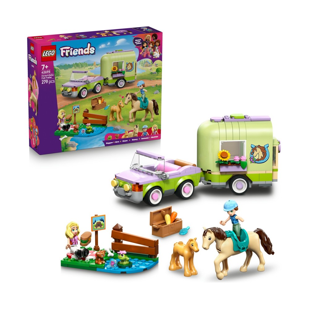 LEGO® Friends: Horse &amp; Baby Foal Trailer (42695)