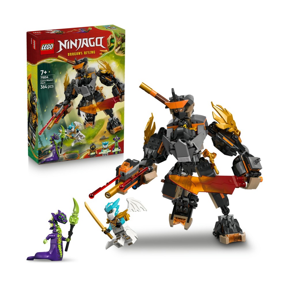 LEGO® NINJAGO®: Cole’s Mission Mech &amp; Dragon Zane (71854)