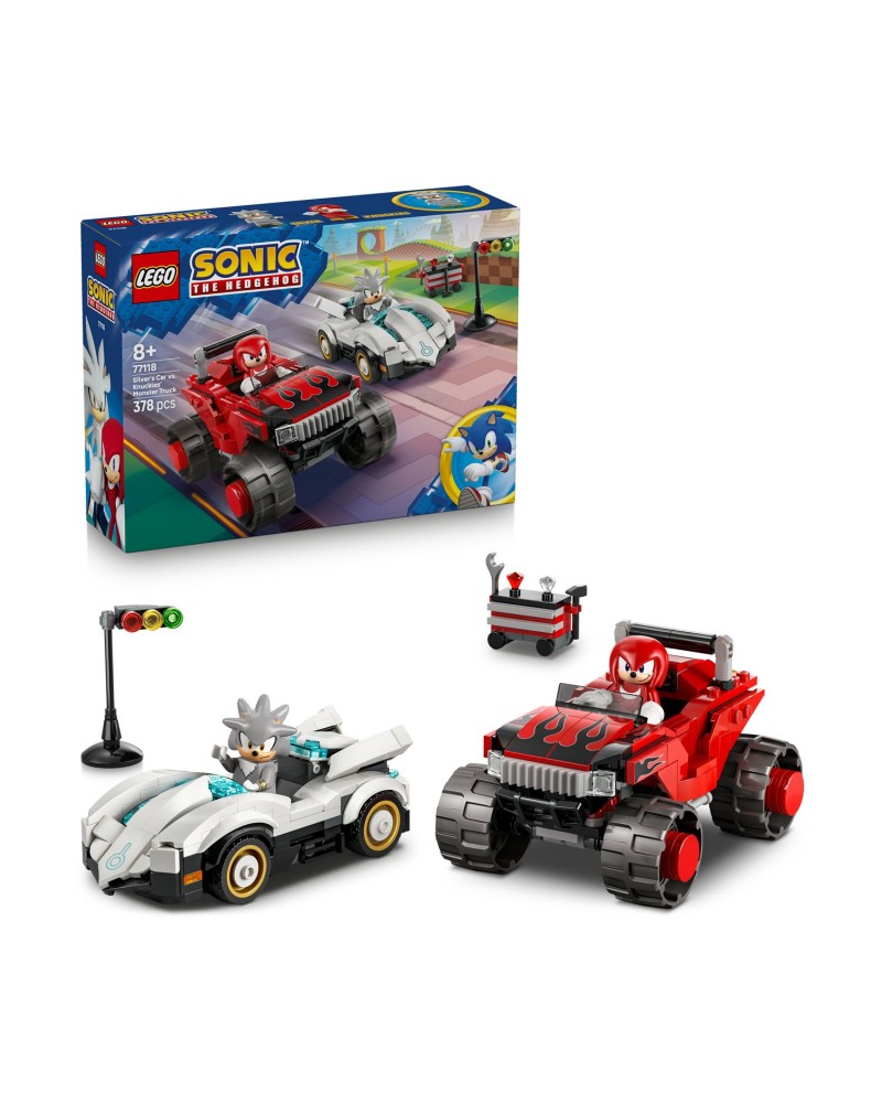 LEGO® Sonic the Hedgehog™: Silver’s Car vs. Knuckles’ Monster Truck (77118)