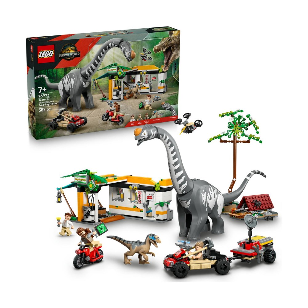 LEGO® Jurassic World: Raptor &amp; Titanosaurus Tracking Mission (76973)