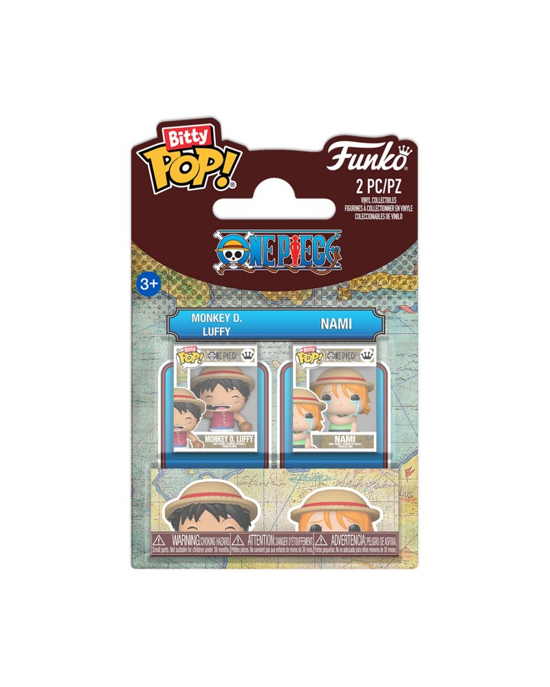 Funko Bitty Pop! 2-pack: One Piece - Monkey D. Luffy &amp; Nami Vinyl Figures