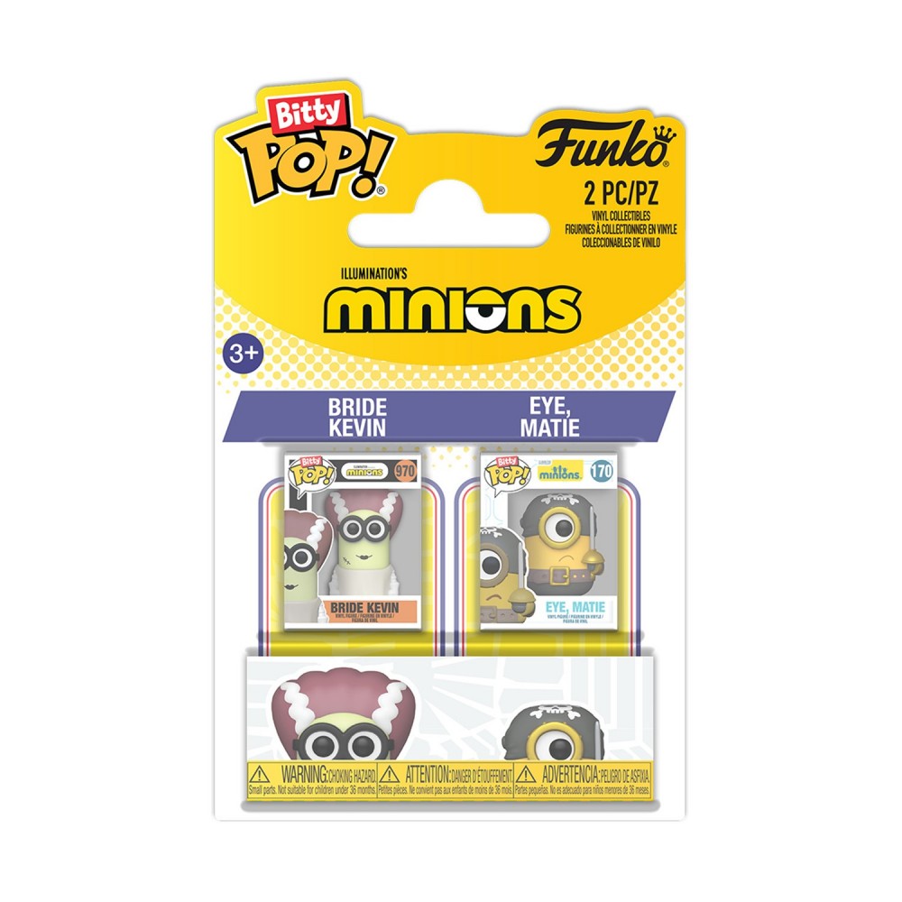 Funko Bitty Pop! 2-pack: Minions - Bride Kevin &amp; Eye, Matie Vinyl Figures