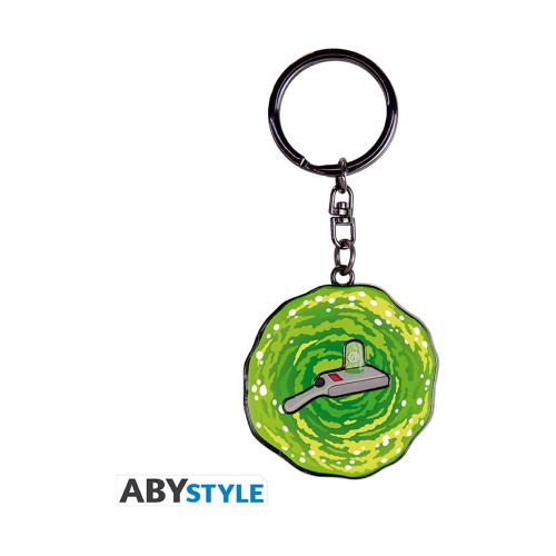 Abysse: Rick And Morty - Portal Gun Metal Keychain (ABYKEY387)